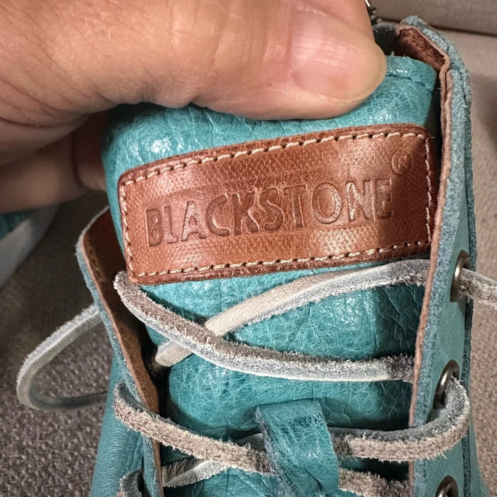 Blackstone JL24 Laguna Leather High Top Sneakers Zippers EUC Size EU 40, US 10 - Picture 11 of 12
